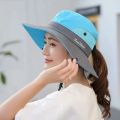 Women'S Summer Sun Hat with Large Brim Breathable and Foldable Sun Protection Fisherman'S Hat Beach Hat Outdoor Fishing Hat.