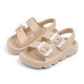 Boys & Girls Double Buckle EVA Sandals Toddler Kids Adjustable Back Strap Thick Sole Summer Beach Shoes. 