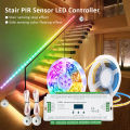12V PIR Motion Sensor Stair Light Controller Single Color RGB Pixel Flowing LED Strip Infrared Step Lamp Controler 32 Channel. 