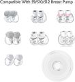 BornBL Breast Flange (2-Pack), Replacement Accessories for Wearable Breast Pump S9/S10/S12 Pro, Food-grade Silicone Shield Funel.