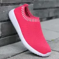 Women's Ultra Light Oversized Running Shoes, Fashionable Fly Woven Breathable Sports Sneakers. 