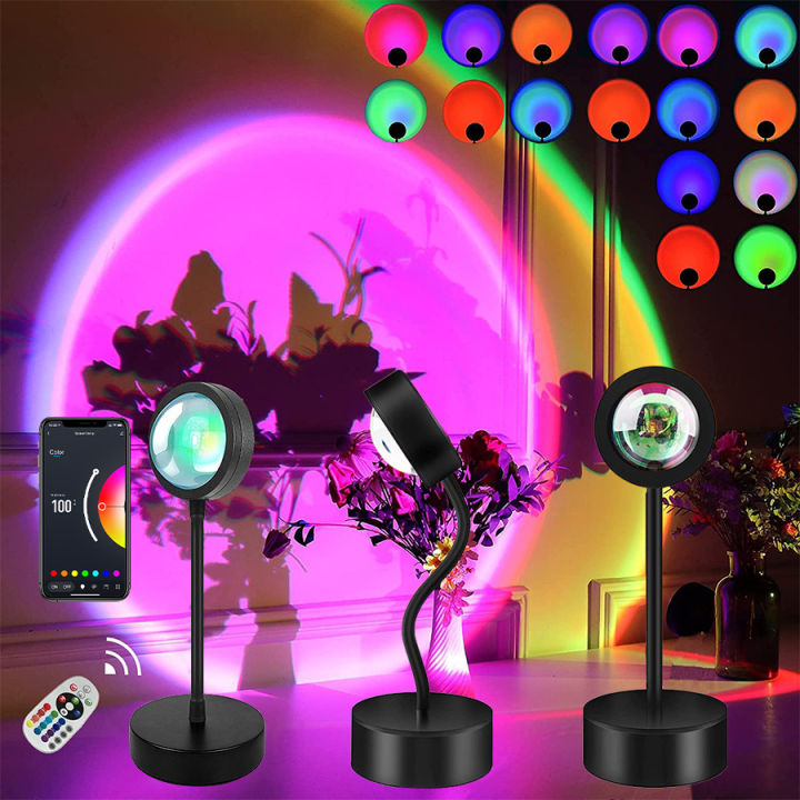USB%205V%20Tuya%20Smart%20Sunset%20Lamp%20Night%20Light%20Sunset%20Projector%20Smart%20Life%20APP%20Remote%20Led%20Lights%20Room%20Decoration%20Photography%20%20%20lightify%20-%20Image%202