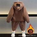 Winter Boys Padded Sets Children's Thicken Suit Autumn Fleece Hooded Sweatshirt Sweatpants 2 Pieces Kids New Warm Outfit. 