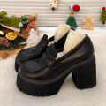 women's thick soled shoes Hot Sale Women Retro Pumps High Heels Fashion comfort Loafers Woman Uniform Mary Jane Shoes Ladies .
