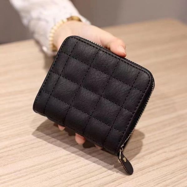 Mini Women's Short Zipper Zero Wallet Soft Leather Bag Anti-theft Feature Simple Classic Printed Cartoon Geometric Letter