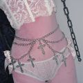 Cross Waist Chain Women's Waist Jewelry Niche Waist Decoration Versatile Temperament Cool Punk Hot Girl Personal Body Chain.