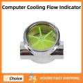 Water Flow Indicator Computer Cooling Flow Indicator Tungsten Alloy G1/4" Standard Female to Female Thread Visual Flow Indicator. 