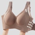 Women's Seamless Underwear, Thin Style, Large Breasts, Small Breasts, No Wires, Pull-up And Anti-sagging Large Size Bra. 
