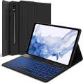 Keyboard Case for Samsung-Galaxy-Tab S8 S7 11 Case with 7 Color Backlit Wireless Detachable Keyboard for Galaxy Tab S8 SM-X700/X706 2022 S7 SM-T870/T875/T876 2020 11" Tablet Cover. 