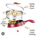 Multi-function Portable Cooker Non-stick Stainless Steel Electric Skillet Fry Pan Rice Cooker. 