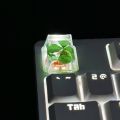 Genuine Four-leaf Clover Resin Cross-axis Mechanical Keyboard key caps. 