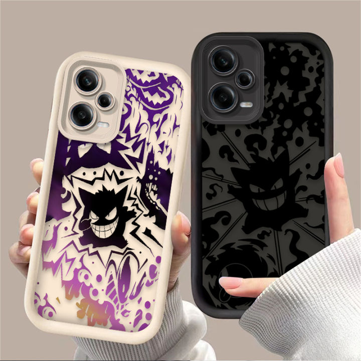 Pokemon Gengar Black Case for Xiaomi Redmi Note 13 14 12 11 Pro Plus 5G 12S 11S 10S 10 9 Redmi 14C 13C 12C 12 4G A3 A3X Cover