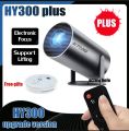 Projector Hy300 PRO 4K Android 11 dual WiFi 6 260 Ansi Home cinema outdoor projector. 