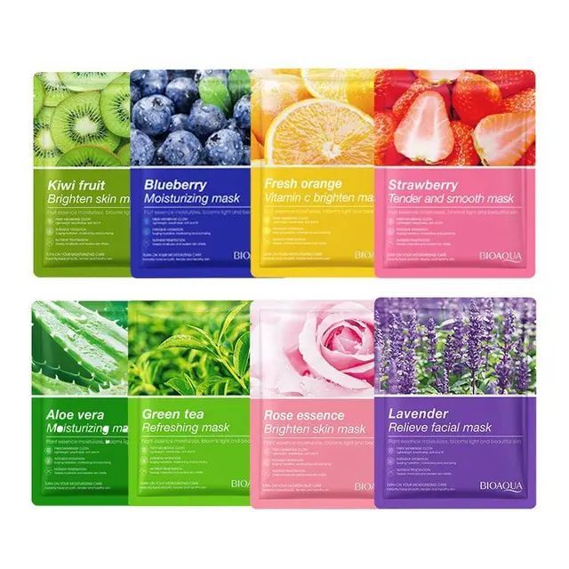 BIOAQUA%208%20Piece/Set%20Plant%20Fruit%20Mask%20Hydrating%20Moisturizing%20Skin%20Color%20Skin%20Facial%20-25%20G/Each.%20-%20Image%203