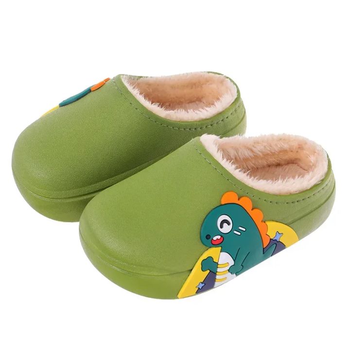 Winter Kids Shoes Cartoon Cute Slippers Warm Waterproof Nonslip Girl