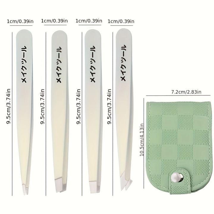4pcs%20Stainless%20Steel%20Gradient%20Color%20Tweezers%20Set%20-%20Precision%20Curved%20Eyebrow,%20Beard,%20and%20Mustache%20Hair%20Removal%20-%20Comfort%20Grip,%20An%20-%20Image%206