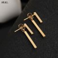 SMJEL 2026 New Fashion Simple T Bar Drop Earring for Women Geometric Ear Jacket Earrings Wedding  S140. 