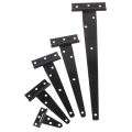 Black Paint T Shape Triangle Hinge Cabinet Shed Wooden Door Gate Hinges Hardware.