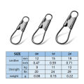 9KM 50Pcs Fishing Interlock Snaps Stainless Steel Safety Snap Fishing Clip Saltwater Freshwater Quick Change Fast Clip Connector. 