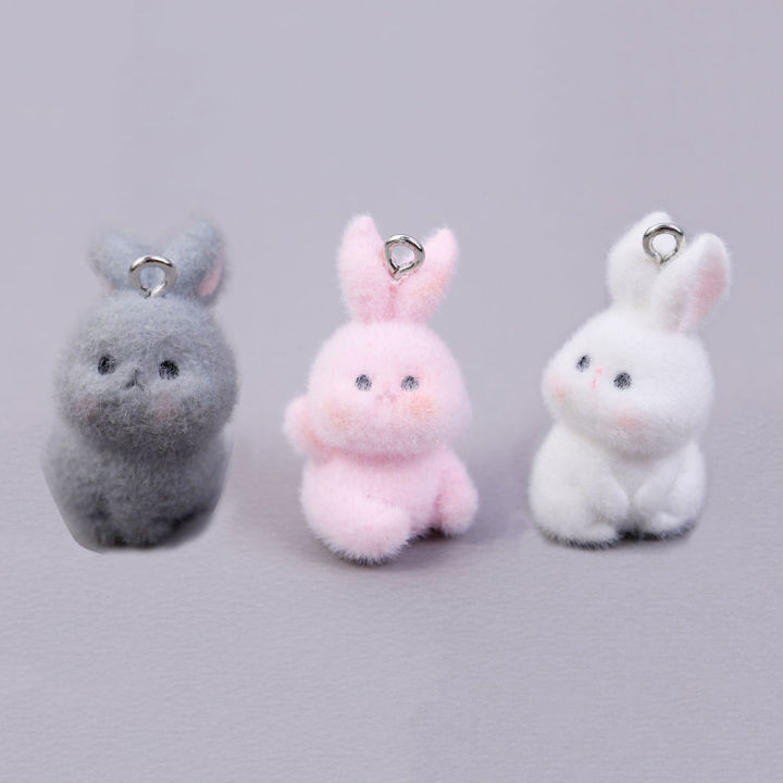3/6Pcs%203D%20Flocking%20Rabbit%20Resin%20Charms%20Cute%20Rabbit%20Animal%20Pendant%20for%20Earrings%20Keychain%20Making%20DIY%20Jewelry%20s%20Mixed%20Color%20%EF%BB%BF%20-%20Image%206