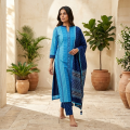 Orko Rubia Century Voile Three Piece – Block Print. 