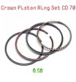 Crown Piston Ring Set (0.50) for Cd 70 motercycle.. 
