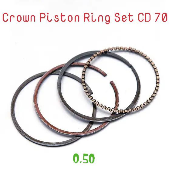 Crown Piston Ring Set (0.50) for Cd 70 motercycle.