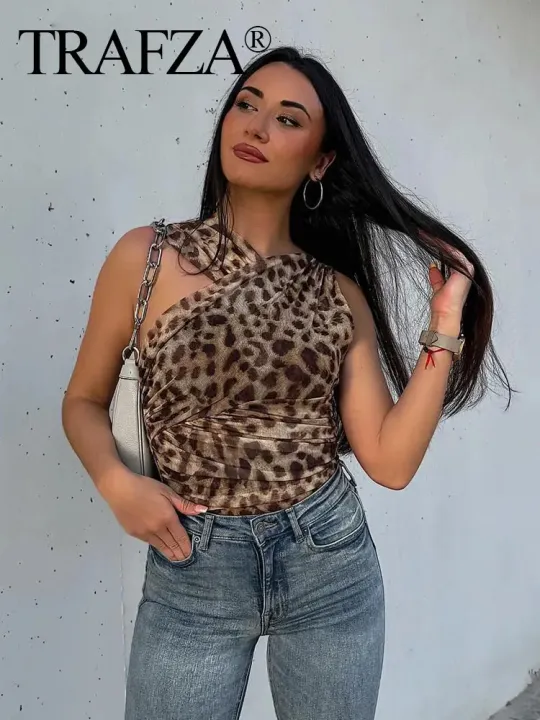 TRAFZA%20Leopard%20Print%20Jumpsuit%20Women%20Tulle%20Ruched%20Irregular%20Lady%20Bodysuit%202024%20Summer%20Backless%20Beach%20Slim%20Halter%20Playsuit%20-%20Image%206