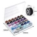 25/20 Colors Set Bobbin Thread Polyester Thread Spools Sewing Machine Bobbins With Storage Box For Embroidery Sewing Accessories. 