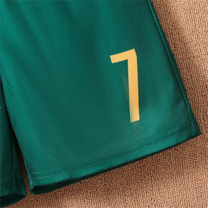 2025%20Youth%20and%20Children%20Red%20and%20Green%20Splicing%20Color%20No.%207%20Legend%20Quick-drying%20Sports%20Football%20Suit%20Set%20-%20Image%204