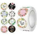 Thank You Stickers Roll of 100pcs 1 inch | Simple and Sincere | Waterproof | 100 Labels for Small Business, Packaging, Mailer Seal Stickers | Multicolour. 