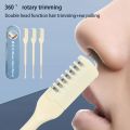 Pack of 3 Washable Nose Hair Remover - Nose Hair Trimmer - 360 degree Rotating Nose Hair cutter - Portable. 