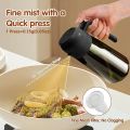 470ML/16oz Light-Blocking Dark Oil Sprayer for Cooking 2 in 1 Olive Oil Dispenser Bottle for Kitchen Dark Green Glass Oil Bottle. 
