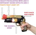Vibration light musical toy guun random colour 1piece.