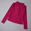 Yoga sport wear spandex full Zip Long Sleeve yoga jacket with Thumb Hole without hood Women Coat.