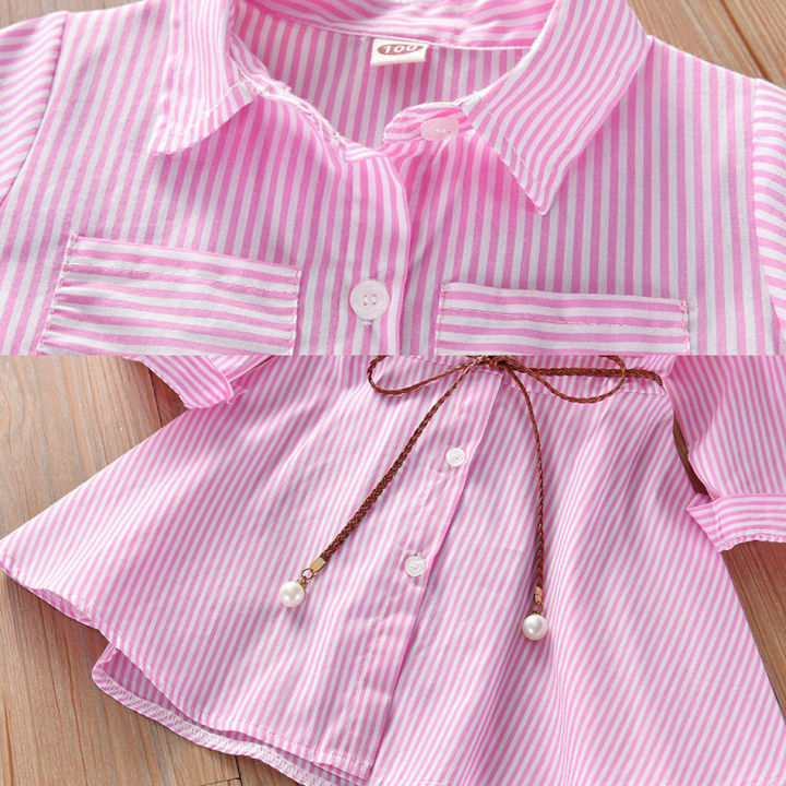 2025%20Girls%20Fashion%20Clothes%20for%20Spring%20Autumn%20Striped%20Shirt%20Design%20with%20Belt%20Stylish%20and%20Comfortable%20Dress%20Girls%20Casual%20Dresses%20-%20Image%204