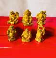 Prosperity Golden Laughing Buddha Figurines For Wealth And Success-Set of 6 PCs. 