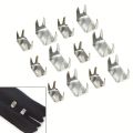 20PCS 5# Zipper Stop Metal Clasp Claw-Style Tail Four-Claw End Zipper Head Tail Regulation Four-Claw Code Card Stop.