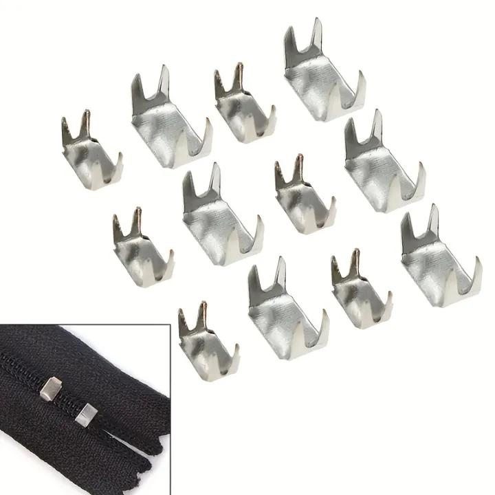 20PCS%205#%20Zipper%20Stop%20Metal%20Clasp%20Claw-Style%20Tail%20Four-Claw%20End%20Zipper%20Head%20Tail%20Regulation%20Four-Claw%20Code%20Card%20Stop%20-%20Image%202