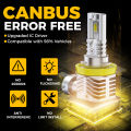BMTxms 2PCS Dual Color H8 H11 H16JP LED Canbus Fog Light 9005 9006 HB4 9145 H10 LED Fog DRL Lamp 6500k White 3000k Golden Yellow.