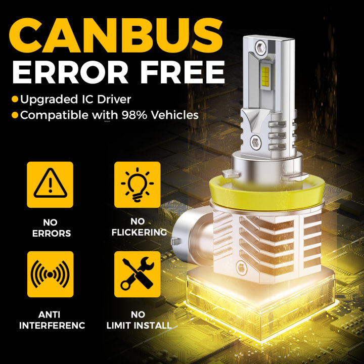 BMTxms%202PCS%20Dual%20Color%20H8%20H11%20H16JP%20LED%20Canbus%20Fog%20Light%209005%209006%20HB4%209145%20H10%20LED%20Fog%20DRL%20Lamp%206500k%20White%203000k%20Golden%20Yellow%20-%20Image%204
