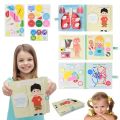 Montessori Human Body Parts Quiet Book,Toddler Toys Pretend Play Human Anatomy Book, Teaching Body Parts Felt Board  Stories. 