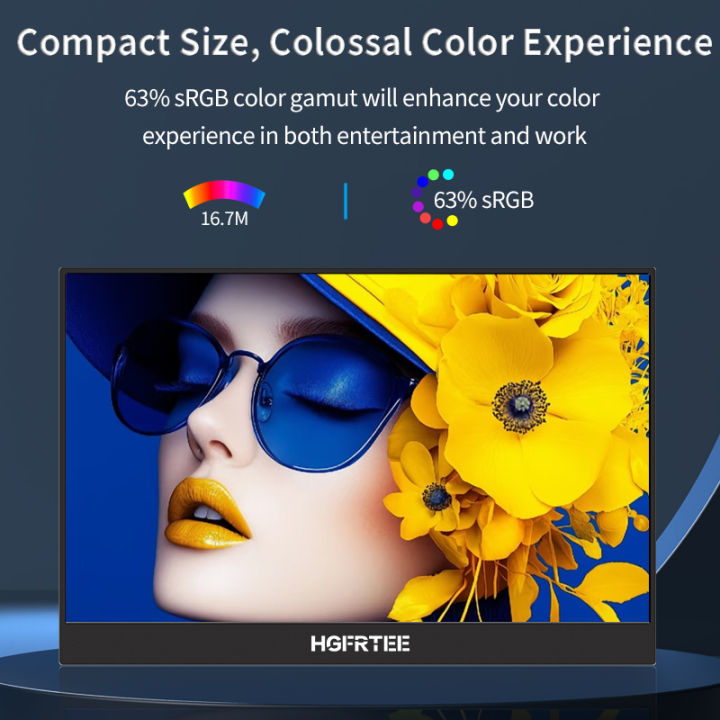 HGFRTEE%20Protable%20Monitor%2014.1%20Inch%20Full%20HD%201200P%2016:10%20Dual%20Speakers%20Dual%20Type-c%20and%20MINI%20HDMI%20for%20Mac%20PC%20Phone%20Xbox%20PS5%20Switch%20-%20Image%202