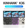 KINHANK Open Source K36 Retro Handheld Video Game Console 16000 Games Emulator for PS1/PSP/DC/N64/SS 500nit 3.5 Inch IPS Screen.