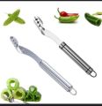 Stainless Steel Pepper Press Tool Serrated Edges Seed Core Remover, good quality product for kitchen items. 
