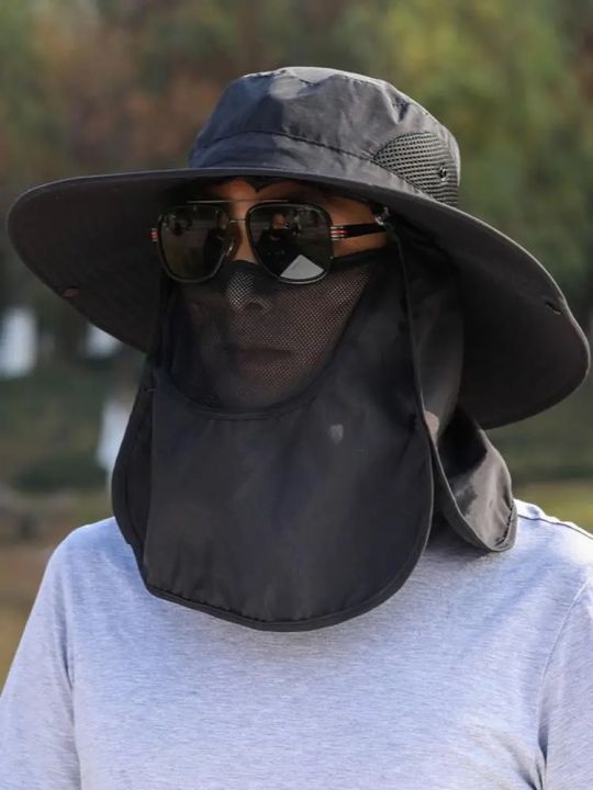 Adjustable%20Outdoor%20Fishing%20Cap%20With%20Face%20Mask%20Sunscreen%20UV%20Protection%20Breathable%20Foldable%20Men%20Women%20Hiking%20Camping%20Casual%20Hats%20-%20Image%209