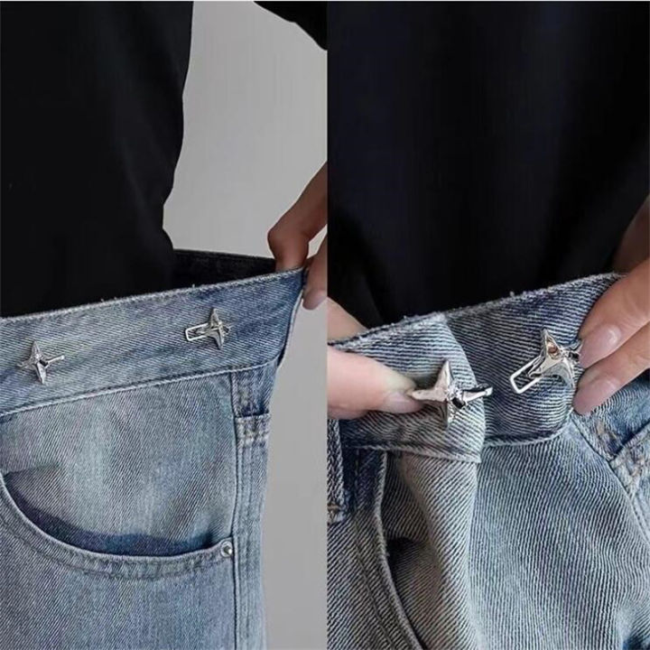 Adjustable%20Star%20Waist%20Tightener%20Clip%20-%20No%20Sew%20Jean%20Buttons%20for%20Women's%20Loose%20Jeans%20Skirts%20Dresses%20Fashion%20Waist%20Accessories%20Gift%20-%20Image%204