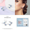 Women's Shiny 925 Sterling Silver Star Moon Sun Gold Original Design Trendy Earrings Fit Wedding Party Exquisite Jewelry . 