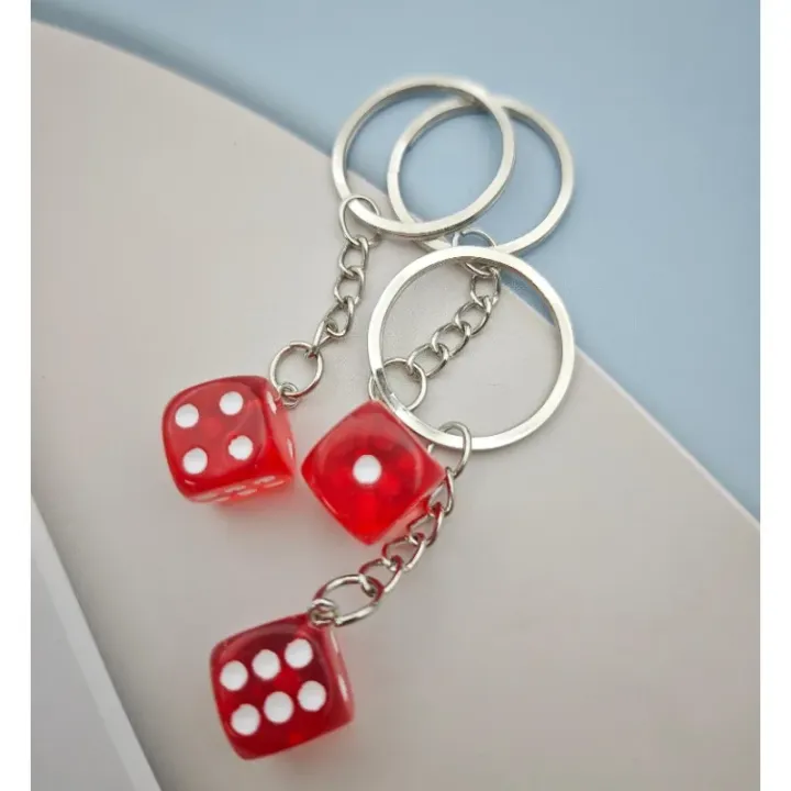 Creative%20Small%20Accessory%20for%20Car%20Keychain%20Mini%20Pendant%20Backpack%20Hangings%20Keyring%20Originality%20Acrylic%20Dice%20Key%20Chain%20Ring%20-%20Image%203