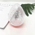 1Pcs Egg Shaped Empty Makeup Sponge Storage Box Portable Plastic Cosmetic Puff Organizer Rack Blender Holder Stand Drying Box. 